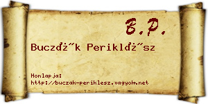 Buczák Periklész névjegykártya